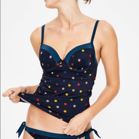 Boden Swim Boden Milos Cup Size Polka Dot Tankini Top Poshmark